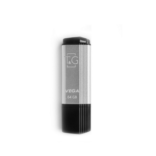 Флеш пам'ять USB 64 Gb T&G 121 Vega series Silver USB 2.0 - зображення 1