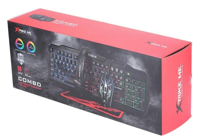 Клавіатура+опт.мишка Xtrike ME CM-406 USB Black - зображення 7