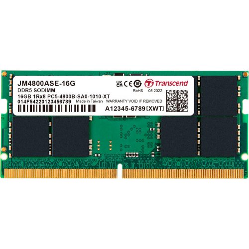 Пам'ять SoDIMM DDR5 16 Gb 4800 MHz Transcend JetRam - зображення 1