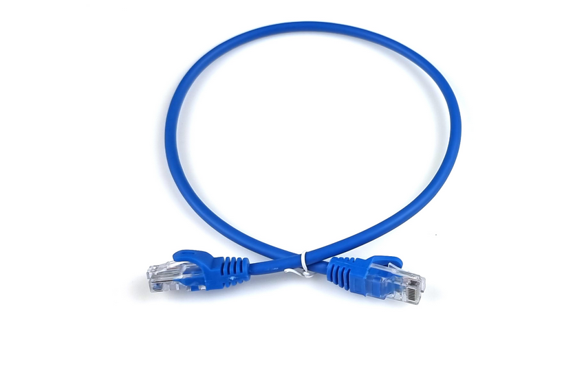 Патч-корд CAT5e UTP RJ45 0.25 м, синій - зображення 3