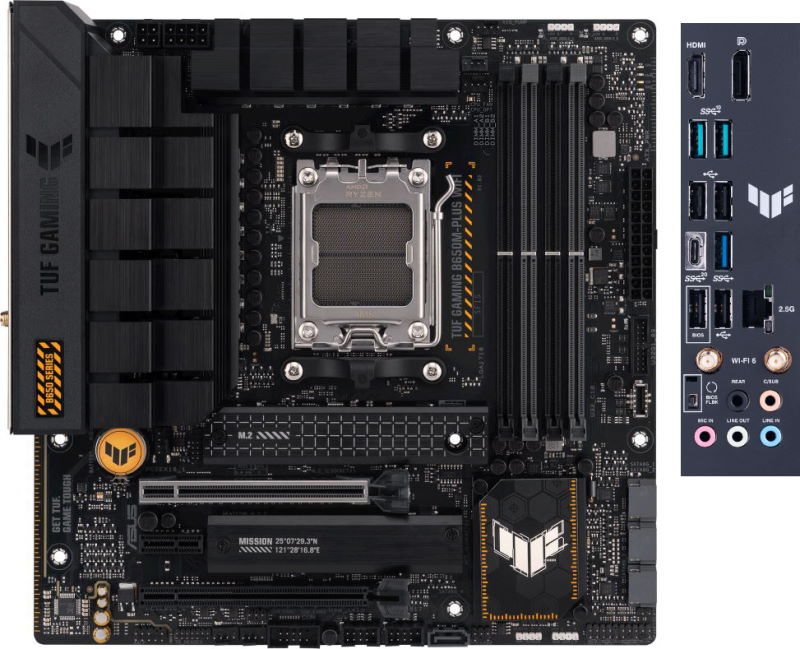 Мат. плата AM5 Asus TUF GAMING B650M-PLUS WIFI - зображення 1