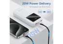 Батарея POWER BANK Vention 20000mAh 22.5W LED Display White - зображення 6