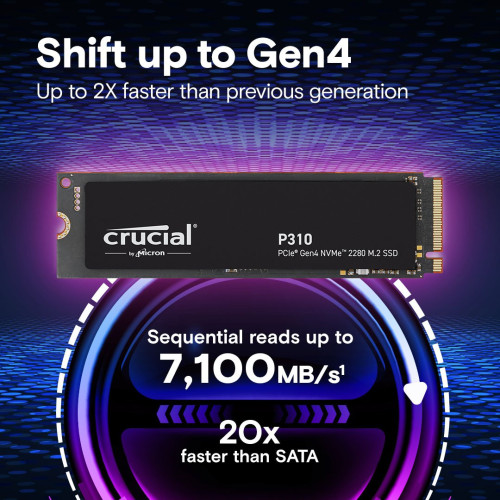 Накопичувач SSD NVMe M.2 1000GB Crucial P310 (CT1000E100SSD8) - зображення 2