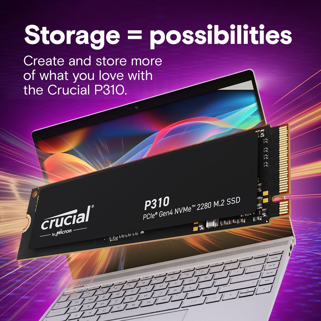 Накопичувач SSD NVMe M.2 1000GB Crucial P310 (CT1000E100SSD8) - зображення 6