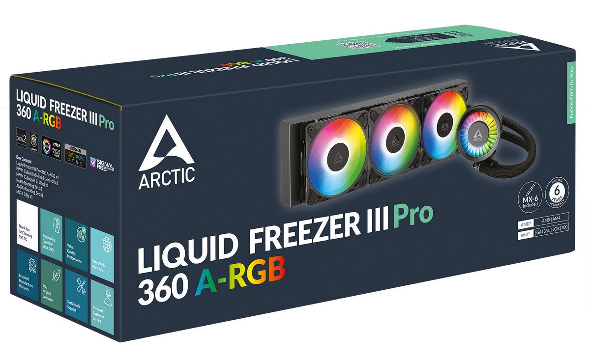 Система водяного охолодження Arctic Liquid Freezer III Pro 360 A-RGB - зображення 5
