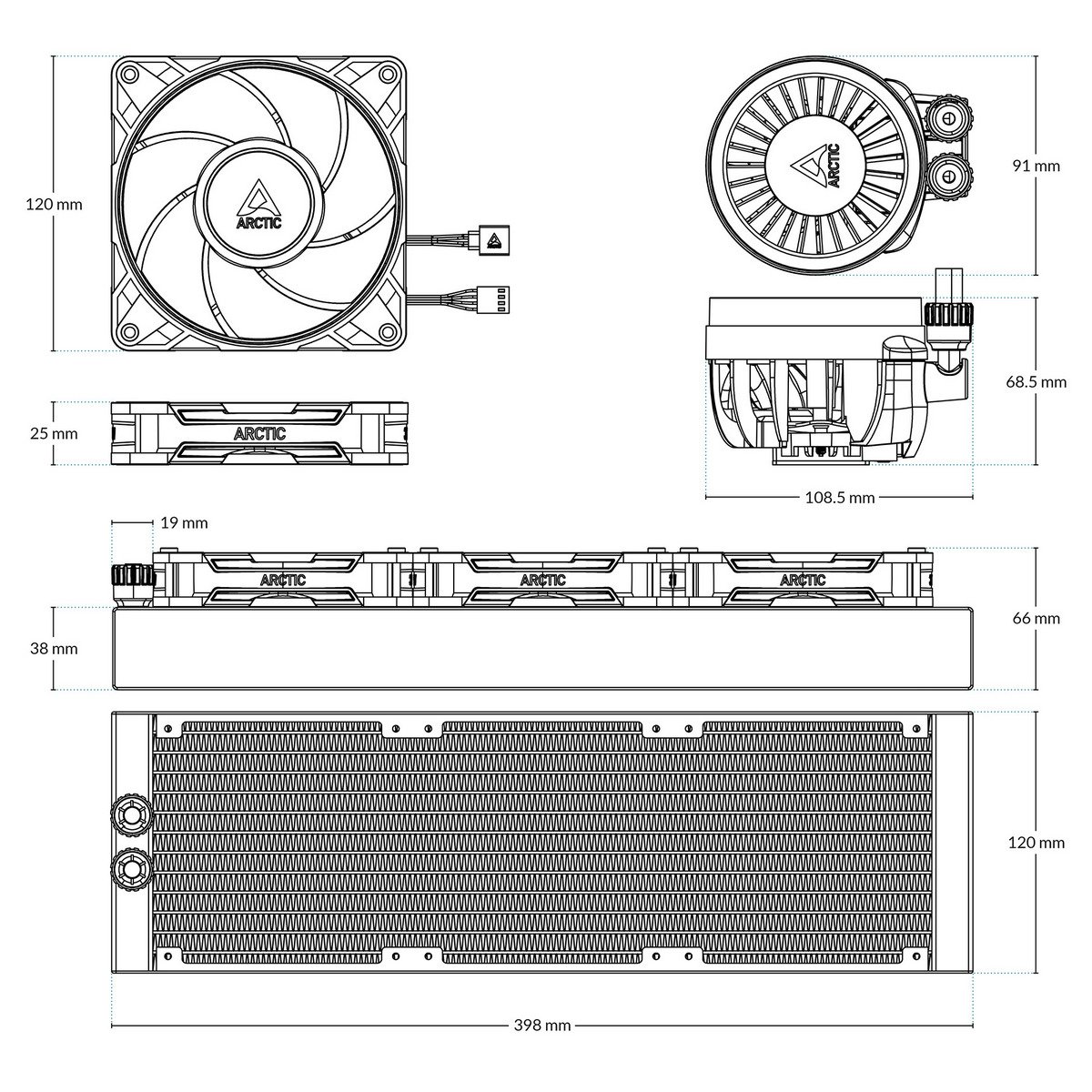 Система водяного охолодження Arctic Liquid Freezer III Pro 360 A-RGB - зображення 6