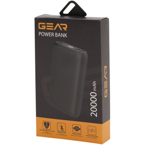 Батарея POWER BANK GEAR 20000mAh, PD\/22.5W, black (WP952P) - зображення 4