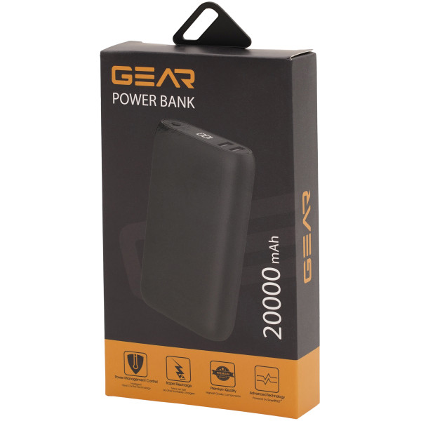 Батарея POWER BANK GEAR 20000mAh, PD\/22.5W, black (WP952P) - зображення 4