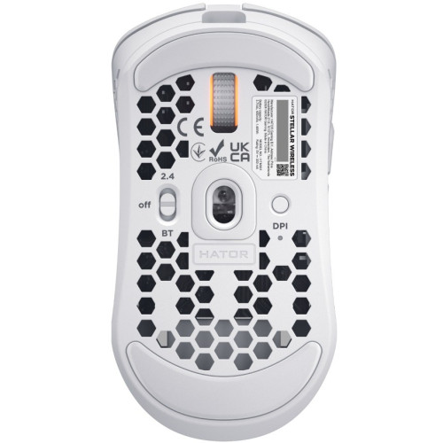 Мишка Hator Stellar Wireless\/Bluetooth\/USB White (HTM651) - зображення 5