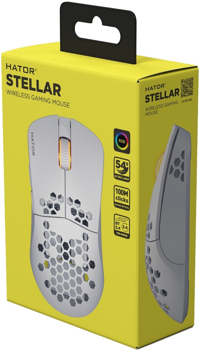 Мишка Hator Stellar Wireless\/Bluetooth\/USB White (HTM651) - зображення 6