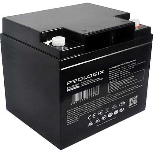 Акумуляторна батарея Prologix 12V 40Ah, AGM - зображення 1