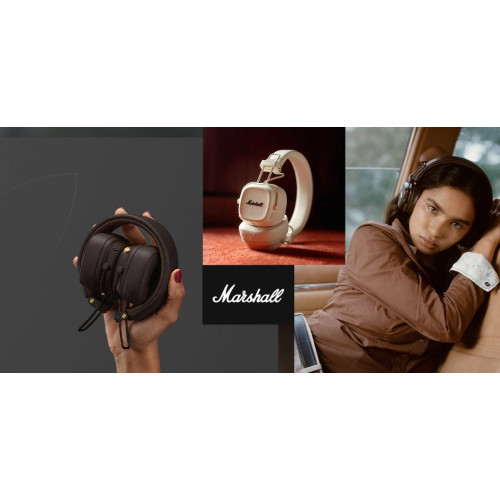 Безпровідні Bluetooth навушники Marshall Major V Brown - зображення 9