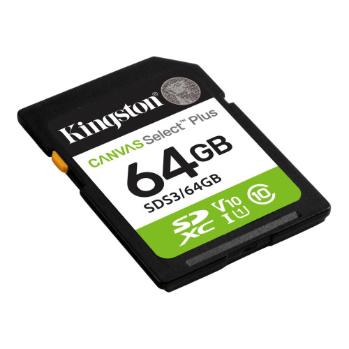 Secure Digital card 64 Gb Kingston Canvas Select Plus class 10 UHS-I, U1, V10 - зображення 2