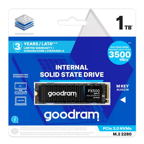 Накопичувач SSD NVMe M.2 1000GB Goodram PX500 G3 (SSDPR-PX500-01T-80-G3) - зображення 4