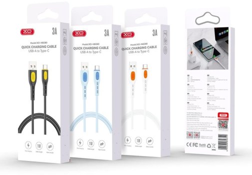 Кабель USB2 АM-Type C XO NB280 white, 1м, 3A, PVC - зображення 2