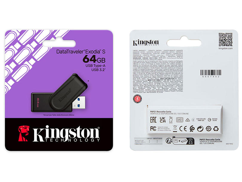 Флеш пам'ять USB 64 Gb Kingston DataTraveler Exodia S USB3.2 - зображення 3