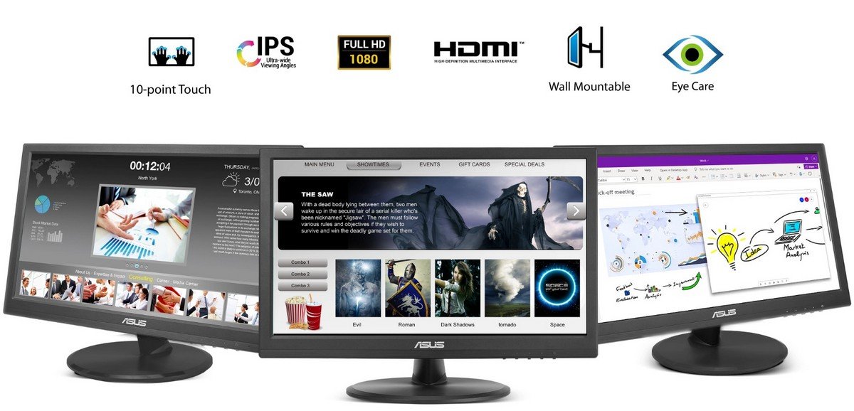 Монітор 15.6' ASUS VT169HE - зображення 7