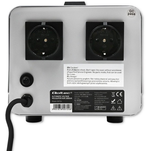 Стабілізатор напруги Qoltec AVR 2000VA - зображення 4