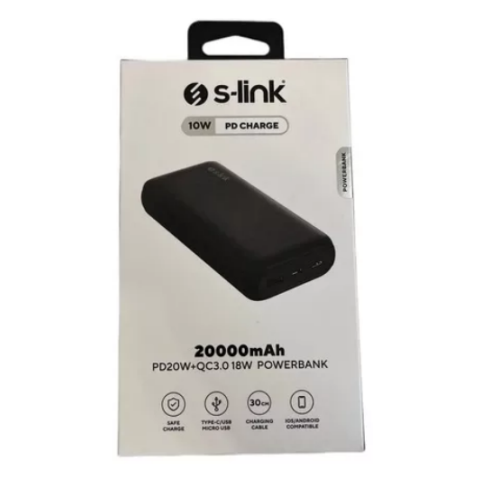 Батарея POWER BANK S-link G205 PD20W+QC 3.0 Black (G205) - зображення 4