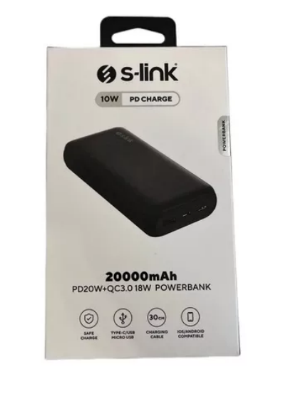 Батарея POWER BANK S-link G205 PD20W+QC 3.0 Black (G205) - зображення 4