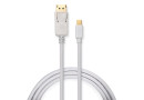 Кабель mini DisplayPort to DisplayPort, Vinga (VCPMDPDP1.8WH), 1.8m - зображення 1
