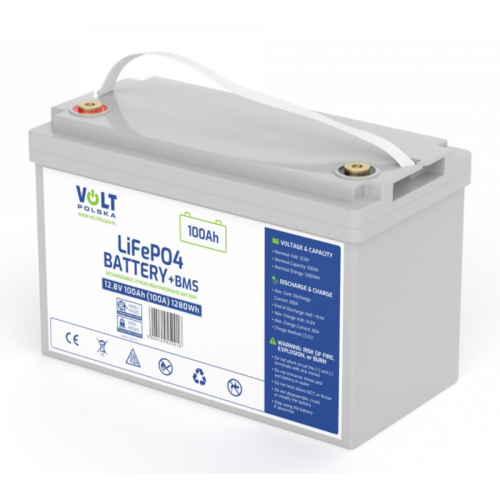 Акумуляторна батарея LiFePo4 VOLT 12.8V-100Ah BMS (6AKLI10012) - зображення 1