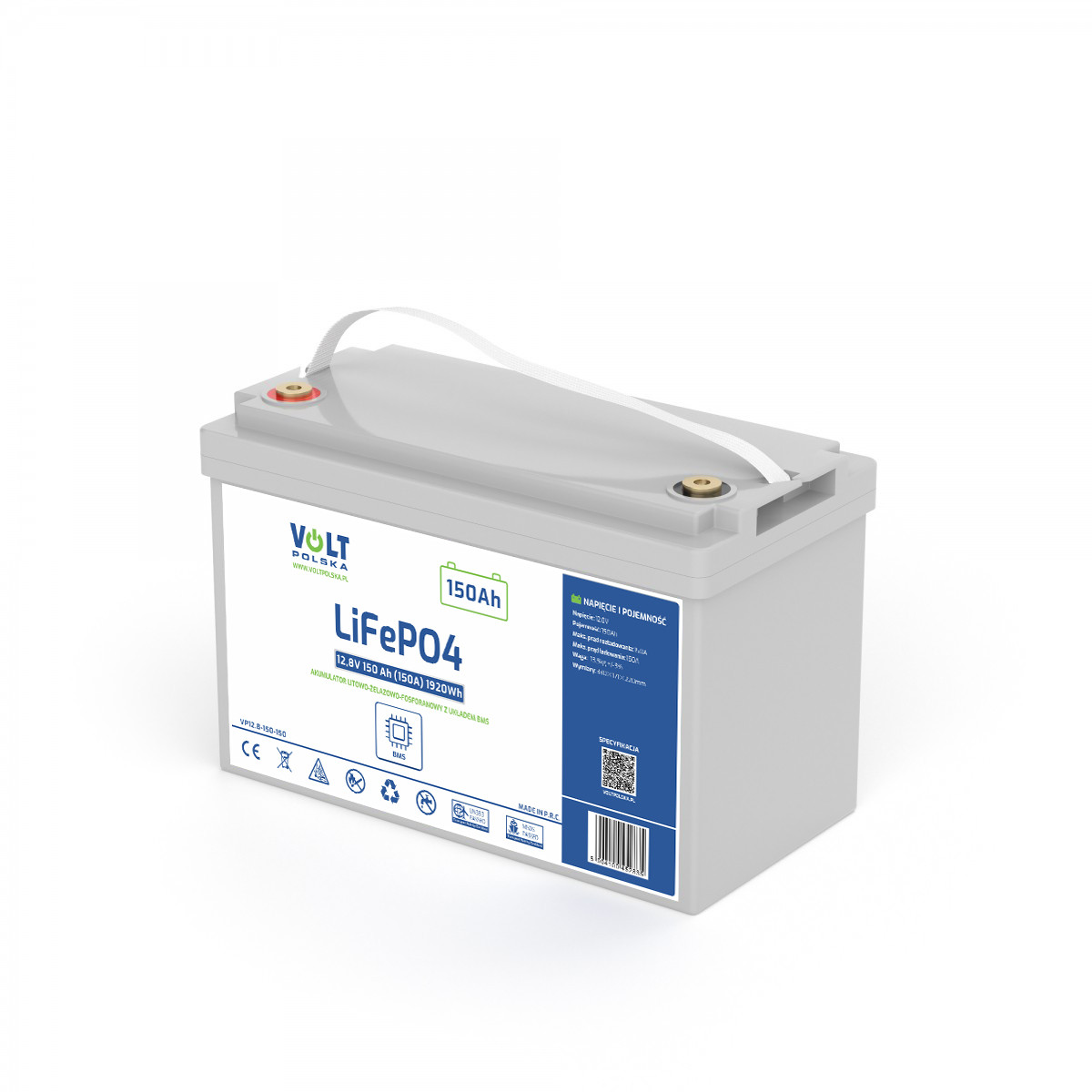 Акумуляторна батарея LiFePo4 VOLT 12.8V-100Ah BMS (6AKLI10012) - зображення 1