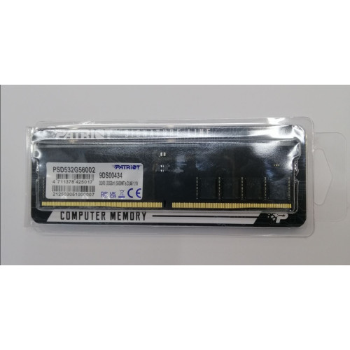 Пам'ять DDR5 RAM_32Gb (1x32Gb) 5600Mhz Patriot Signature (PSD532G56002) - зображення 1