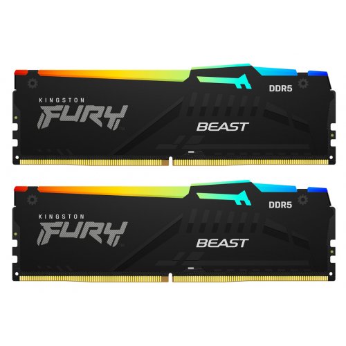 Пам'ять DDR5 RAM_32Gb (2x16Gb) 6000Mhz Kingston Fury Beast RGB (KF560C30BBAK2-32) - зображення 1