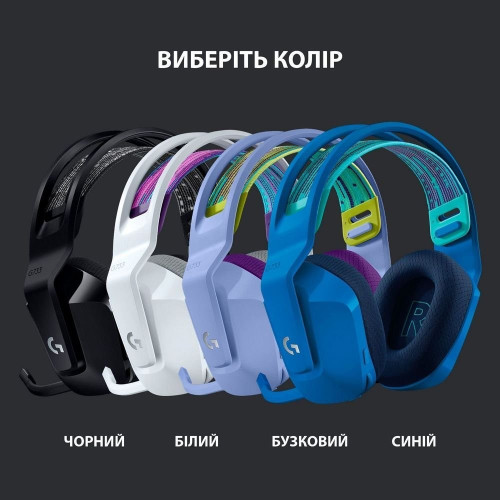 Безпровідна гарнітура Logitech G733 Lightspeed White (981-000883) - зображення 5