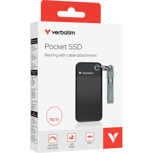 Зовнішній накопичувач SSD 1TB Verbatim Pocket (32190) - зображення 3