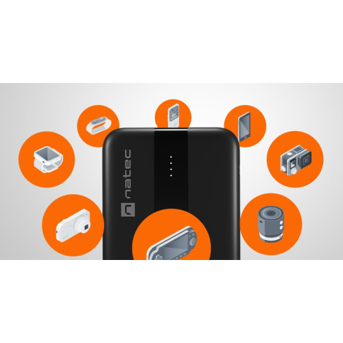 Батарея POWER BANK Natec Trevi Slim Q V2 10000mAh PD - зображення 4