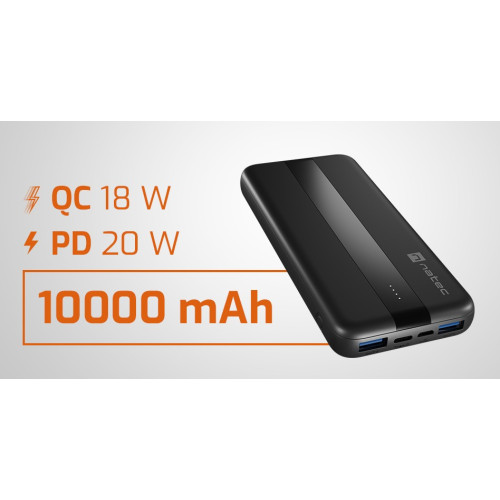 Батарея POWER BANK Natec Trevi Slim Q V2 10000mAh PD - зображення 3