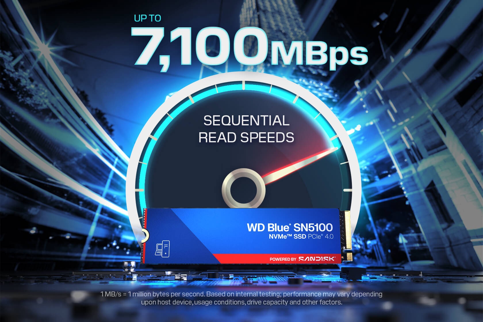 Накопичувач SSD NVMe M.2 2000GB WD Blue SN5100 (WDS200T5B0E) - зображення 3