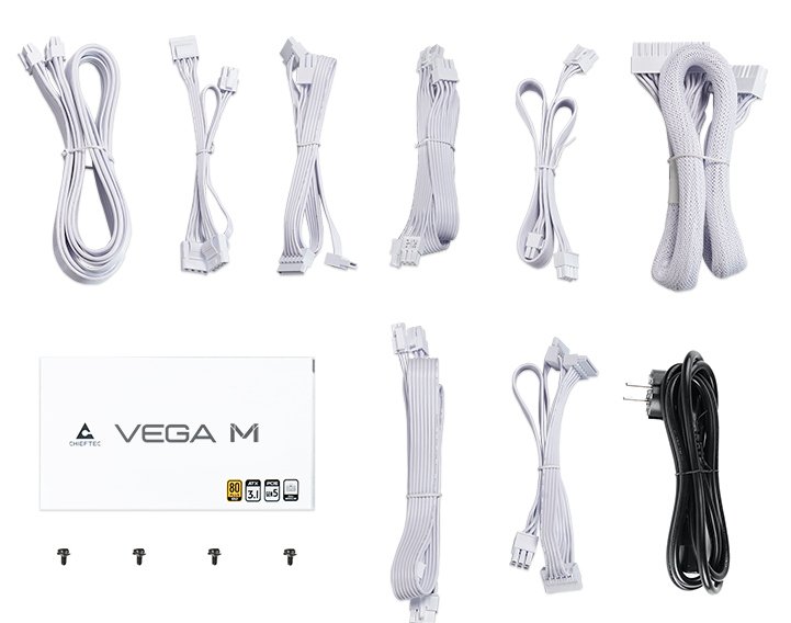 БЖ 1000Вт Chieftec PPG-1000-CW Vega M White - зображення 5