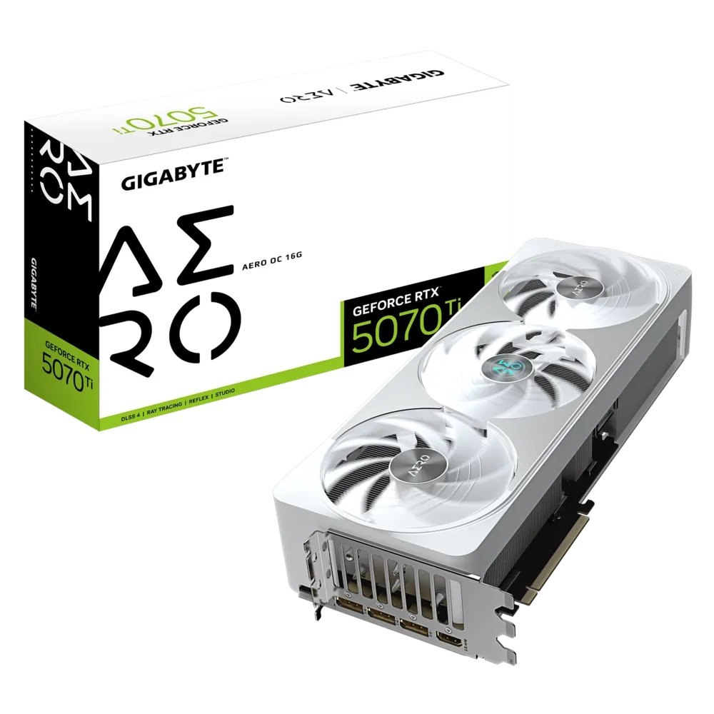 Відеокарта GeForce RTX 5070 Ti 16 GDDR7 GIGABYTE AERO OC (GV-N507TAERO OC-16GD) - зображення 1
