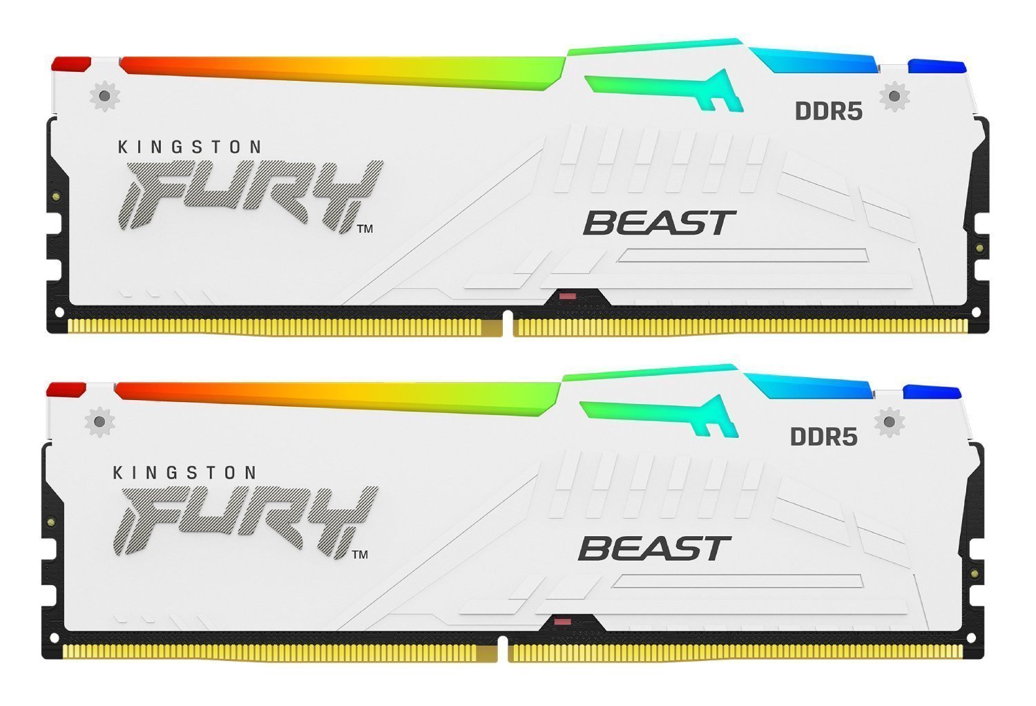 Пам'ять DDR5 RAM_32Gb (2x16Gb) 6000Mhz Kingston Fury Beast RGB EXPO White (KF560C36BWE2AK2-32) - зображення 1