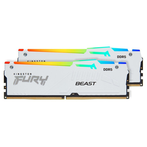 Пам'ять DDR5 RAM_32Gb (2x16Gb) 6000Mhz Kingston Fury Beast RGB EXPO White (KF560C36BWE2AK2-32) - зображення 2