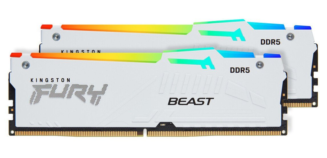Пам'ять DDR5 RAM_32Gb (2x16Gb) 6000Mhz Kingston Fury Beast RGB EXPO White (KF560C36BWE2AK2-32) - зображення 2