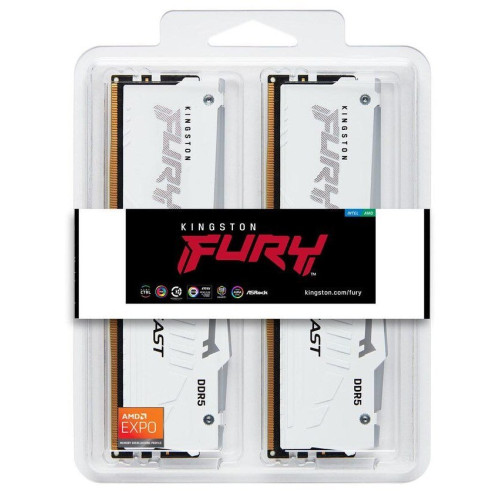 Пам'ять DDR5 RAM_32Gb (2x16Gb) 6000Mhz Kingston Fury Beast RGB EXPO White (KF560C36BWE2AK2-32) - зображення 4