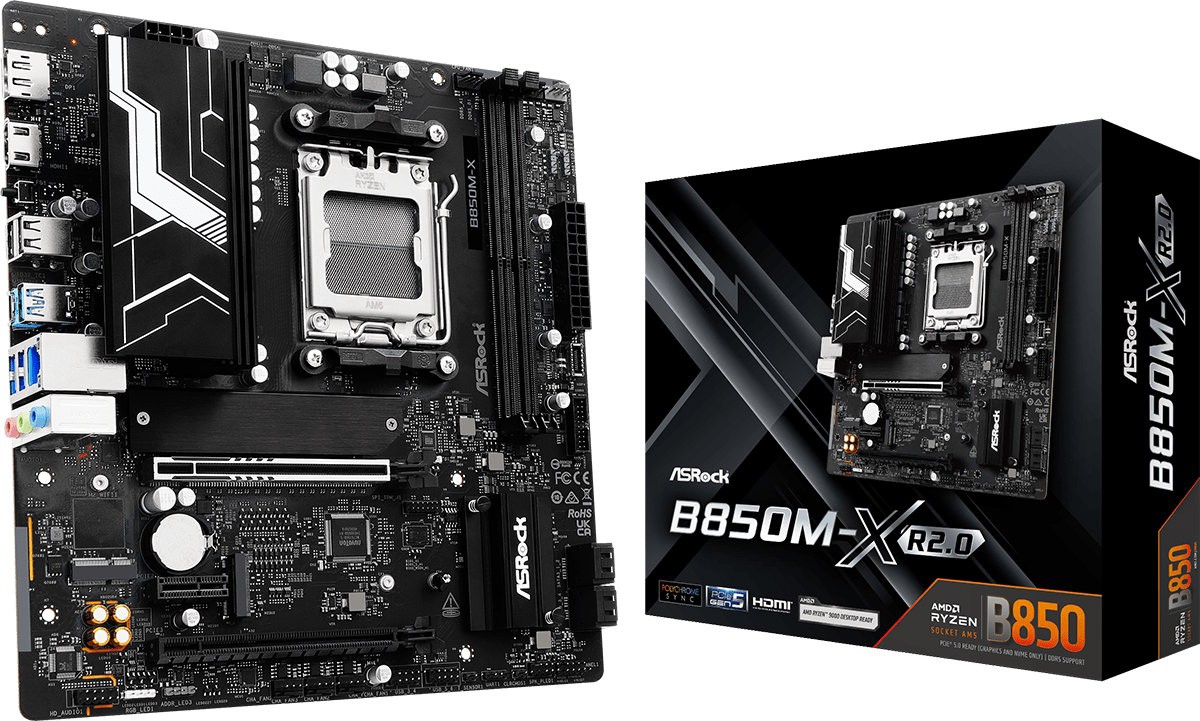 Мат. плата AM5 ASRock B850M-X R2.0 - зображення 1