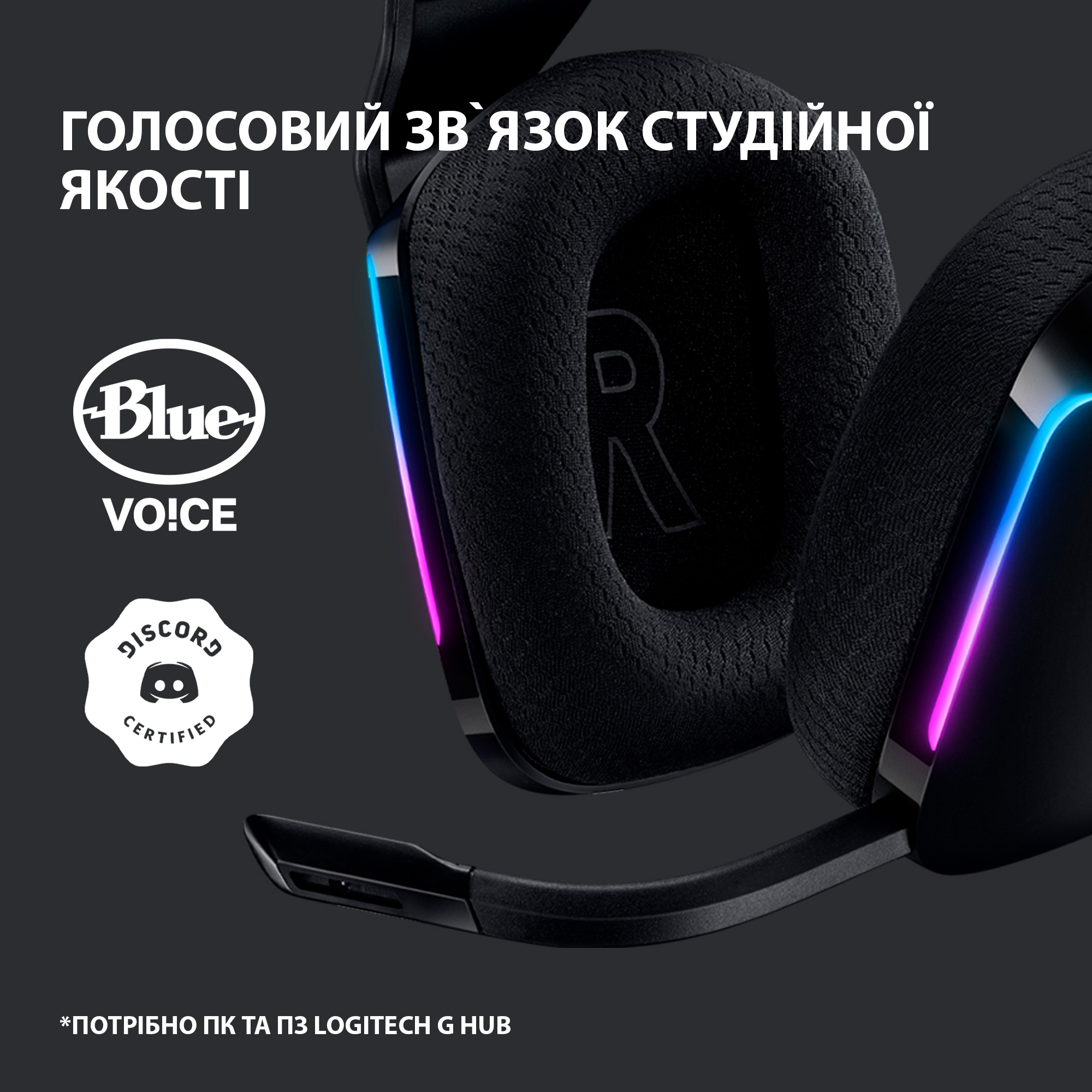 Безпровідна гарнітура Logitech G733 Lightspeed Black (981-000864) - зображення 9