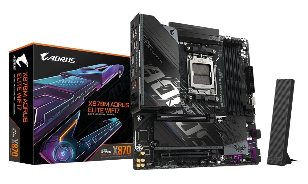 Мат. плата AM5 Gigabyte X870M AORUS ELITE WIFI7 - зображення 1