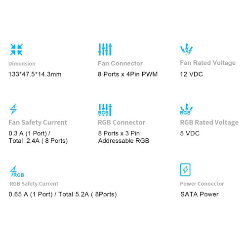Модуль управління підсвічуванням PcCooler ARGB Hub-H01 - зображення 8