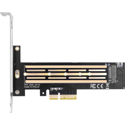 Контролер M.2 SSD NVMe M-Key to PCI-E 3.0 x4\/ x8\/ x16 Dynamode (PCI-Ex4- M.2 M-key) - зображення 1