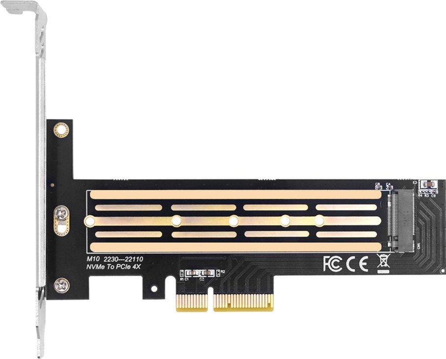 Контролер M.2 SSD NVMe M-Key to PCI-E 3.0 x4\/ x8\/ x16 Dynamode (PCI-Ex4- M.2 M-key) - зображення 1