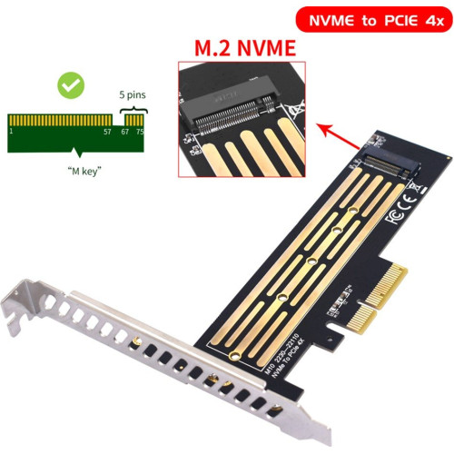 Контролер M.2 SSD NVMe M-Key to PCI-E 3.0 x4\/ x8\/ x16 Dynamode (PCI-Ex4- M.2 M-key) - зображення 5