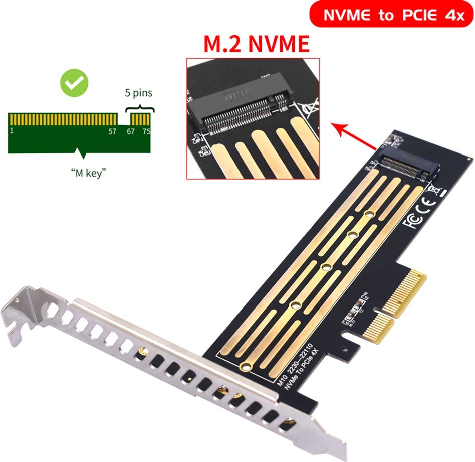 Контролер M.2 SSD NVMe M-Key to PCI-E 3.0 x4\/ x8\/ x16 Dynamode (PCI-Ex4- M.2 M-key) - зображення 5