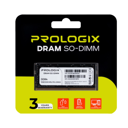 Пам'ять DDR4-3200 16 Gb Prologix SoDIMM - зображення 3