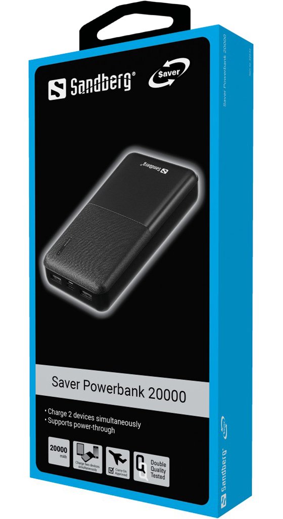 Батарея POWER BANK Sandberg 320-42 20000mAh - зображення 2
